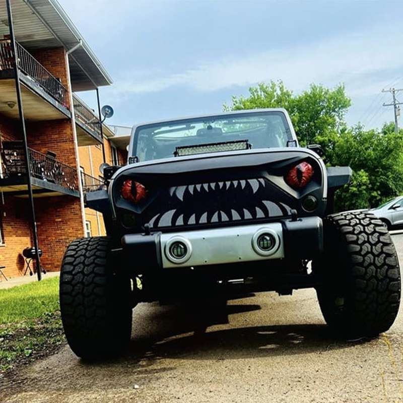 1pair Beast Eyes Headlight Decorative Stickers Off-Road Vehicle Front Lights Stereo Decals, Style: 3
