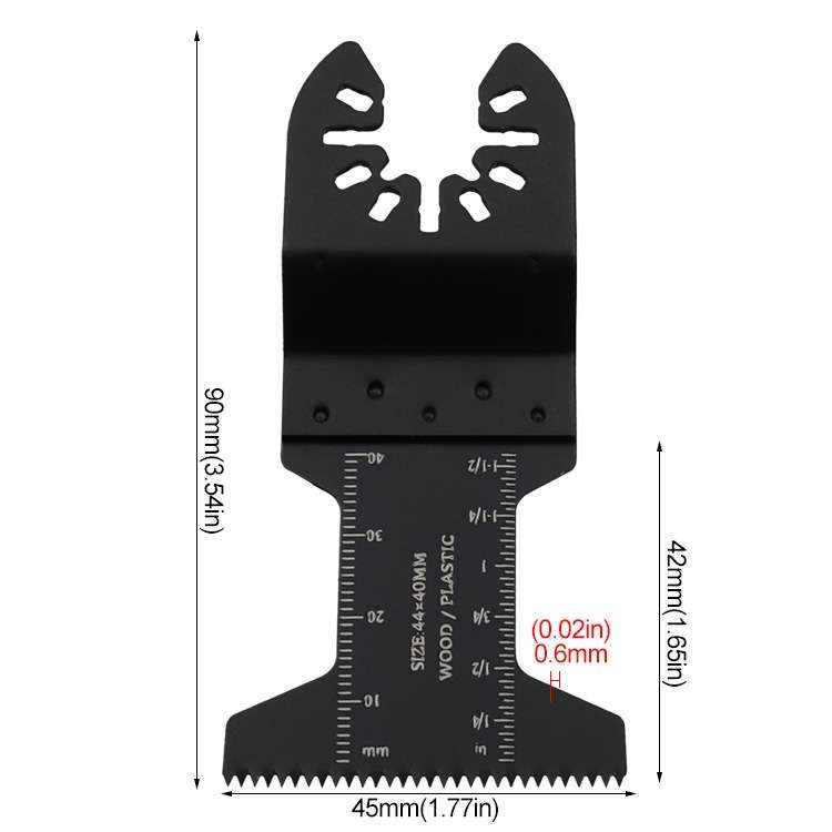 2pcs Trimmers High Carbon Steel Straight Saw Blade For Multi Tool, Style: 45mm Fine Teeth