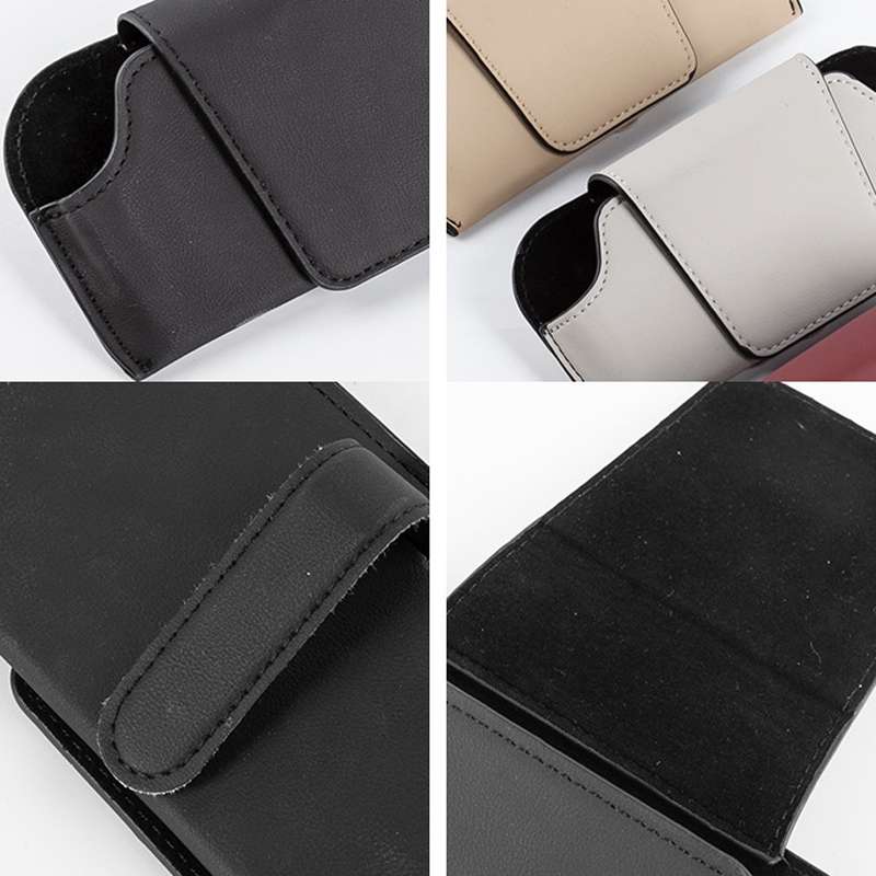 Car Eyeglasses Case Sun Visor Back Clip Sunglasses Organizer Multi-function Leather Sunglasses Clip(