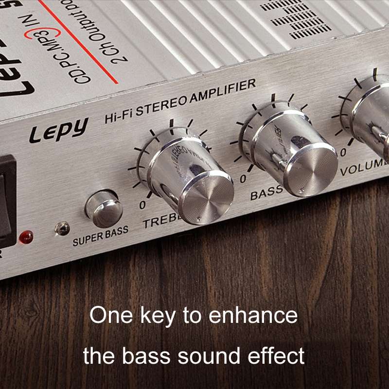 Lepy LP-268 DC12V High Fidelity Power Car/Motorcycle Amplifier(Silver)