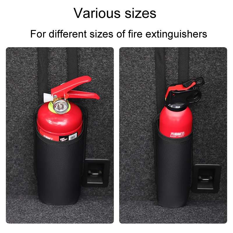 Medium Car Fire Extinguisher Storage Bag Auto Seatback Bag Cup Holder