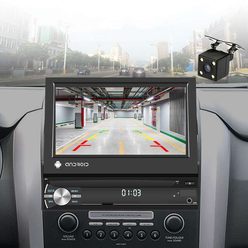 2+64G 7-Inch Single Din Android 10.0 Carplay Screen With GPS Navigation/Bluetooth/Mirror Link/DVR In