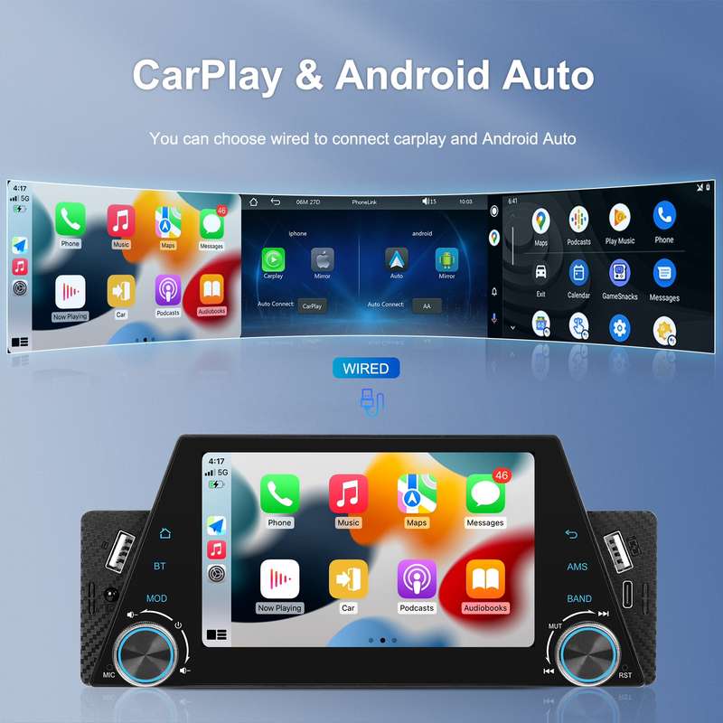 5-inch Single Din Car Multimedia Player Supports Mirror Link/Steering Wheel Control Standard Version