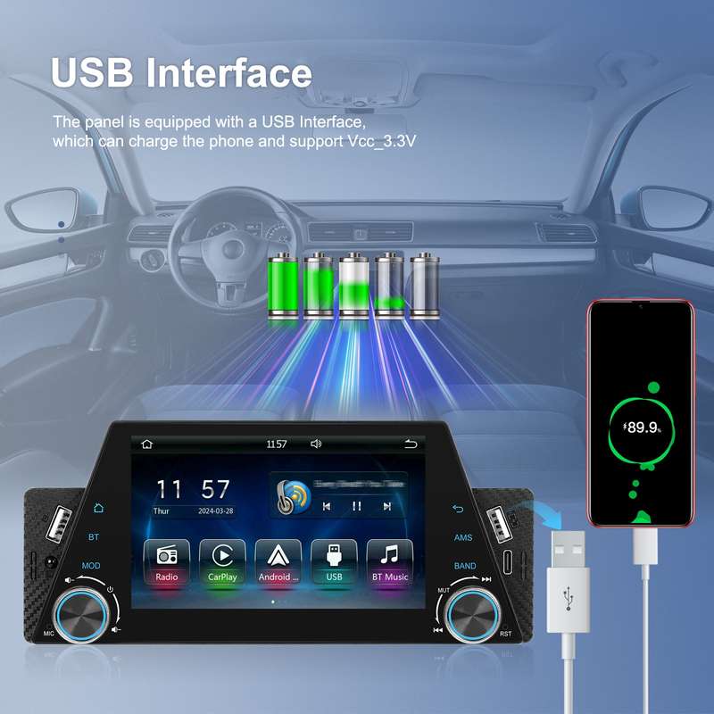 5-inch Single Din Car Multimedia Player Supports Mirror Link/Steering Wheel Control Standard Version