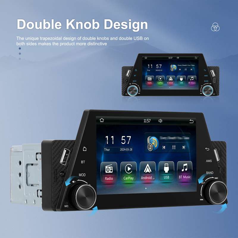 5-inch Single Din Car Multimedia Player Supports Mirror Link/Steering Wheel Control Standard Version