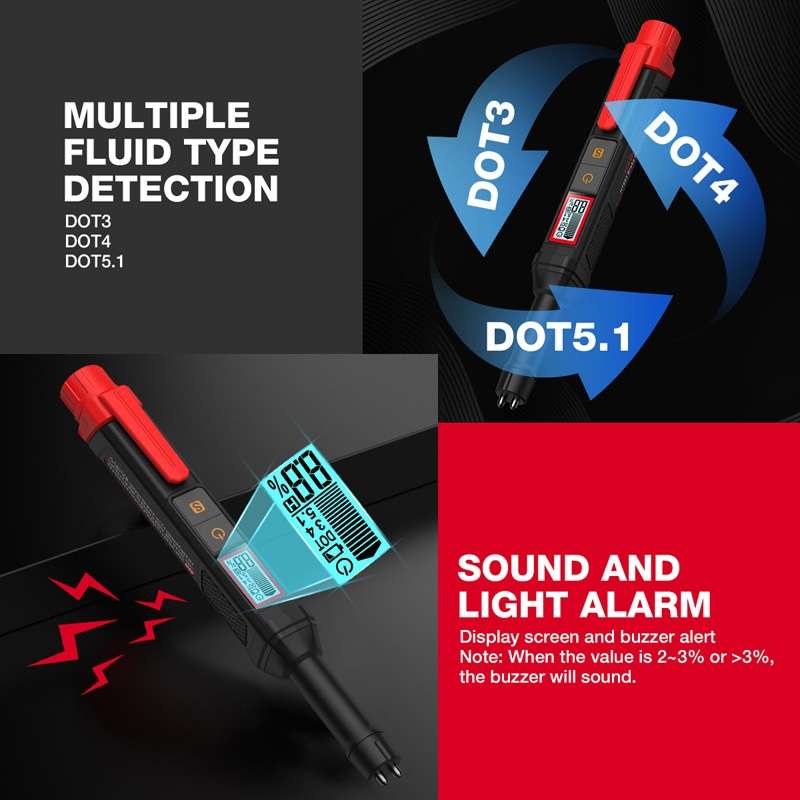 HABOTEST HT663 Motorcycle Vehicle Brake Fluid Moisture Detection Pen