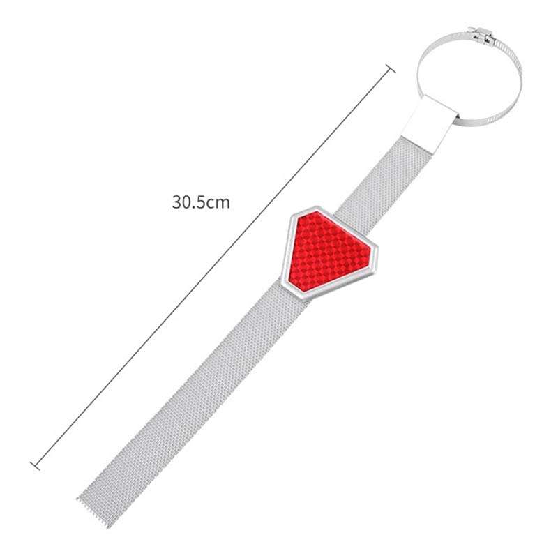 Car Triangle Night Reflective Static Eliminator Metal Grounding Strip(Silver)