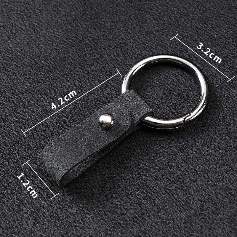 2pcs Simple Universal Car Keychain Metal Spring Ring DIY Pendant Decorations(Black)