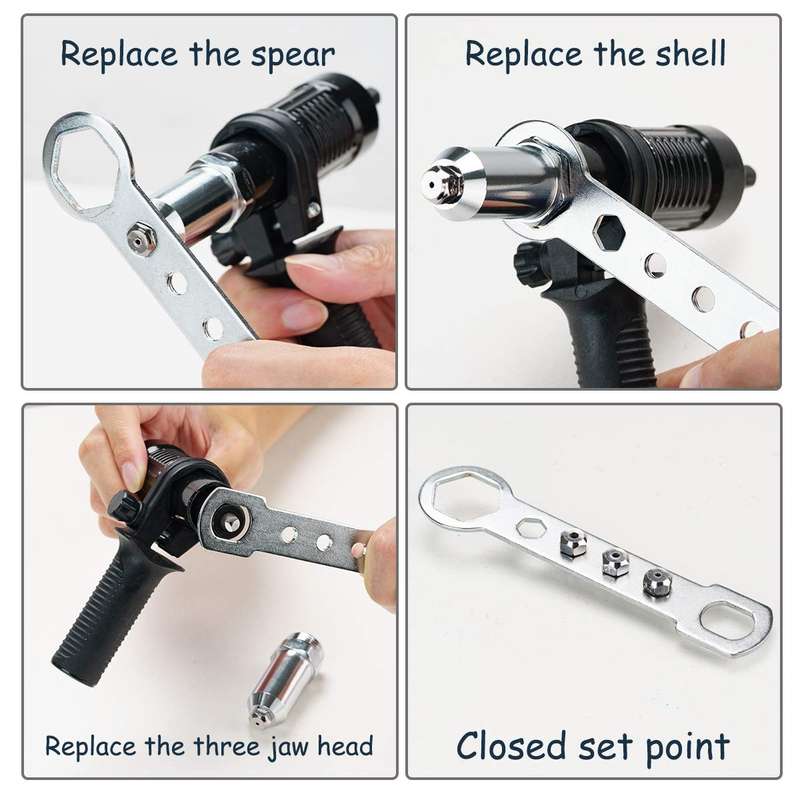 Electric Rivet Nut Machine Core Pulling Accessories Riveting Tools Cordless Rivet Drill Adapter(Boxe