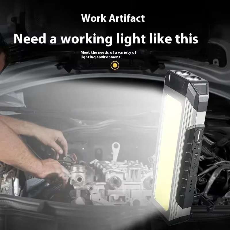 E-SMARTER KXK586 Flat Work Light LED Work Auto Repair Light USB Rechargeable Repair Light With Magne