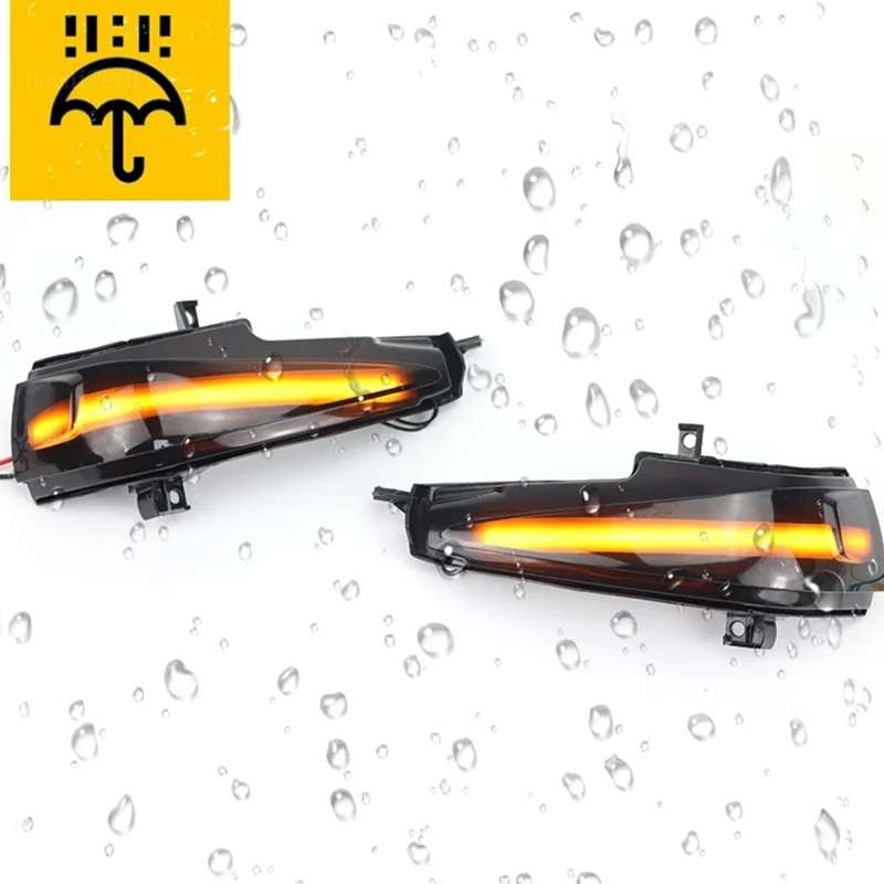 For Honda Civic MK8 Car Dynamic LED Water Flow Turn Signal Rearview Mirror Lights, Color: Yellow Lig