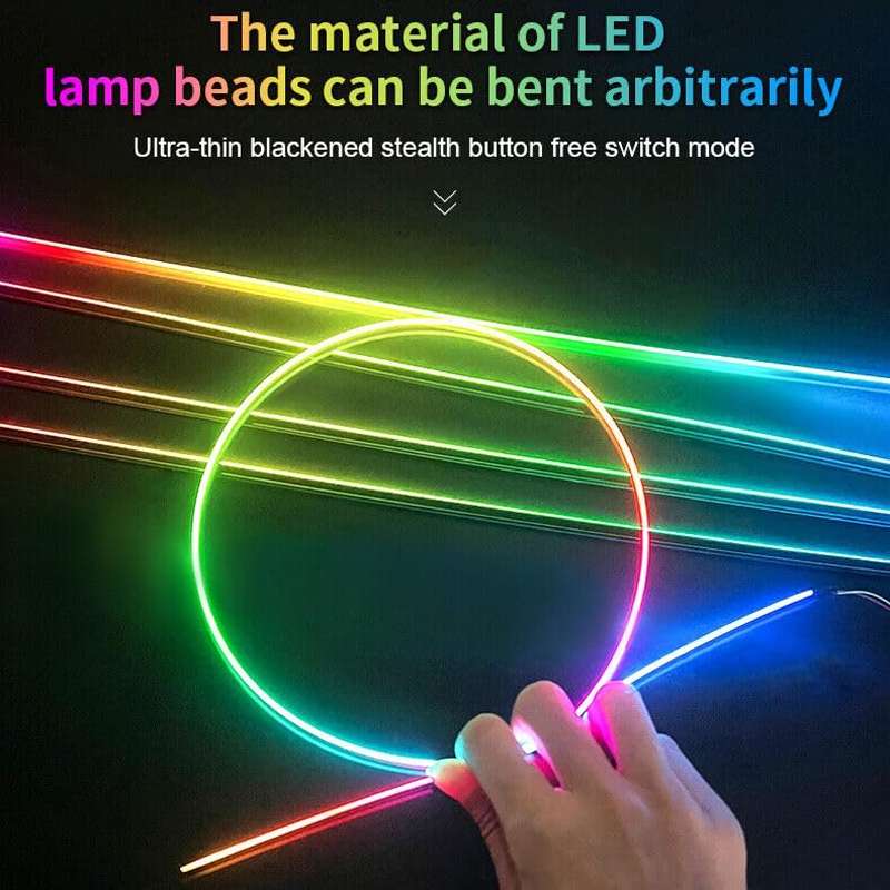 22 in 1 Car Hidden Acrylic LED Colorful Decorative Atmosphere Light Strip