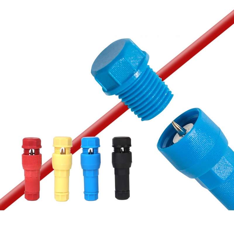 2pcs /Pack Stripping-free Thimble T-shaped Connector Downlight Wiring-free Connector(Blue)