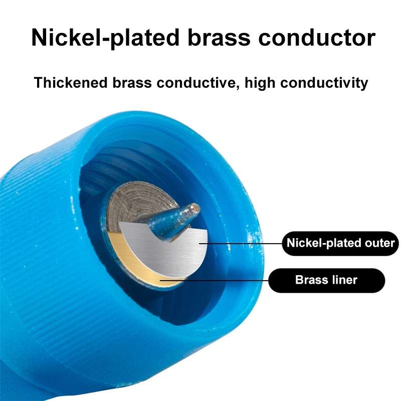 2pcs /Pack Stripping-free Thimble T-shaped Connector Downlight Wiring-free Connector(Blue)