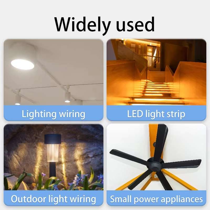 2pcs /Pack Stripping-free Thimble T-shaped Connector Downlight Wiring-free Connector(Blue)