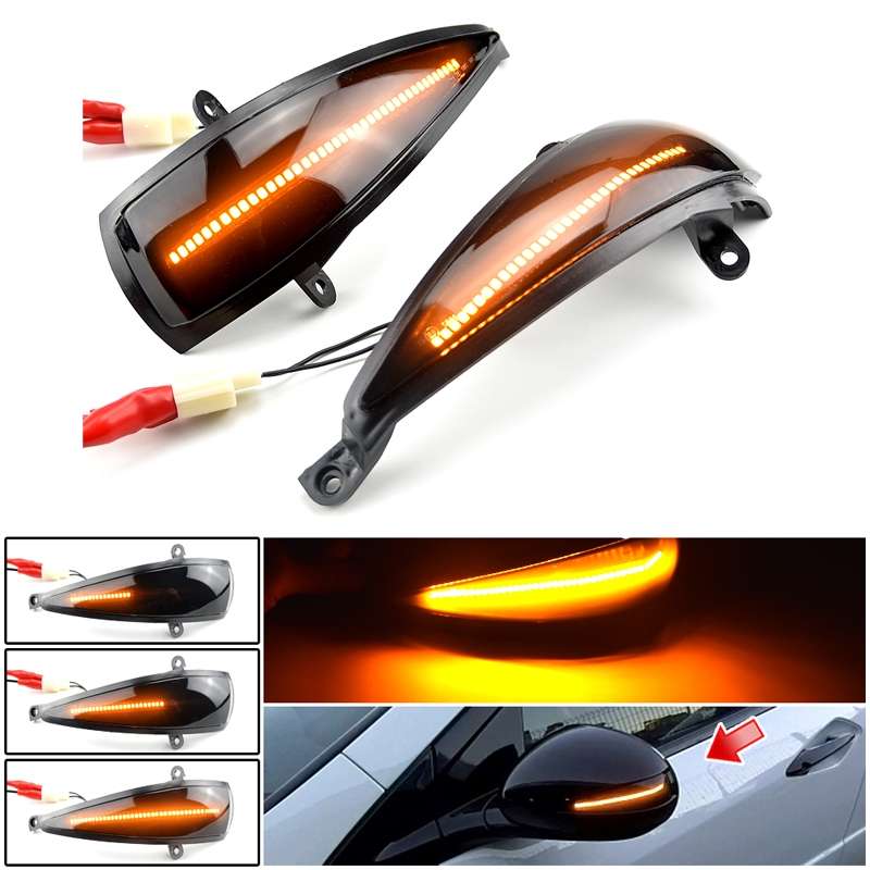 1pair For Honda Civic 8th Rearview Mirror Turn Signal Indicator Lights(Single Yellow Light Running)