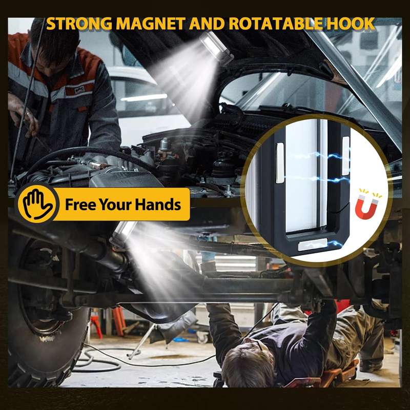 E-SMARTER K011 USB Rechargeable Repair Light With Magnet COB Strong Light Flashlight, Style: B Simpl