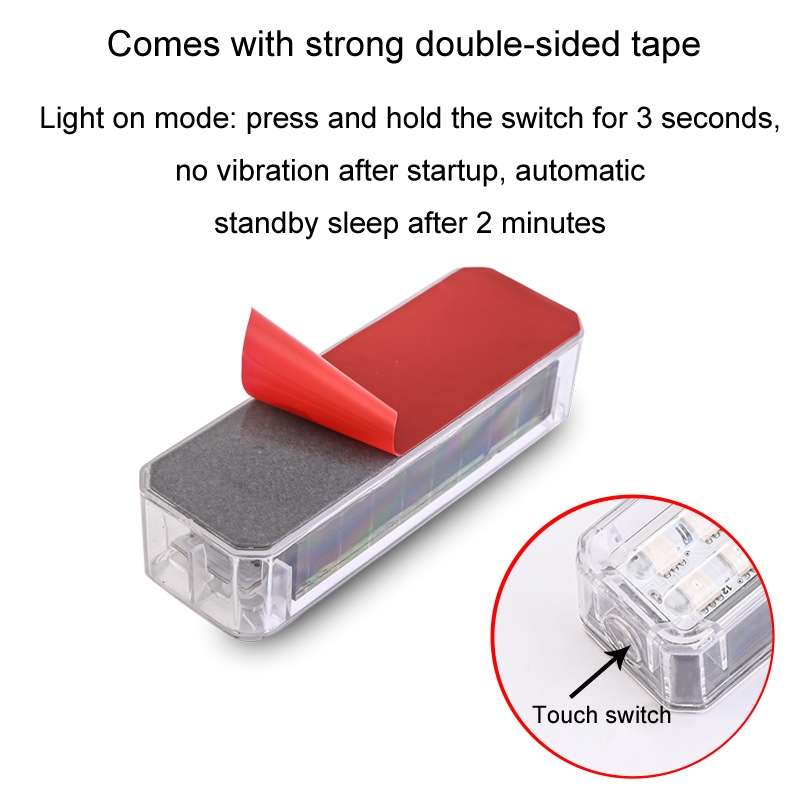 Solar Car Warning Double-Row Flashing Lights, Color: Colorful