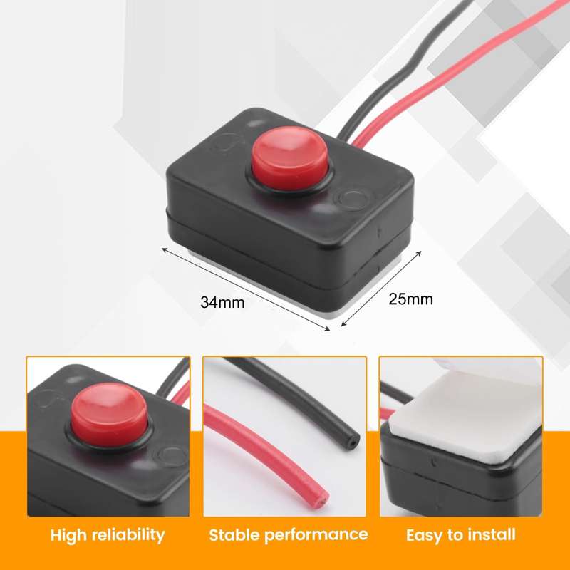 Car Circuit Wire Horn Small Switch Button(1305)