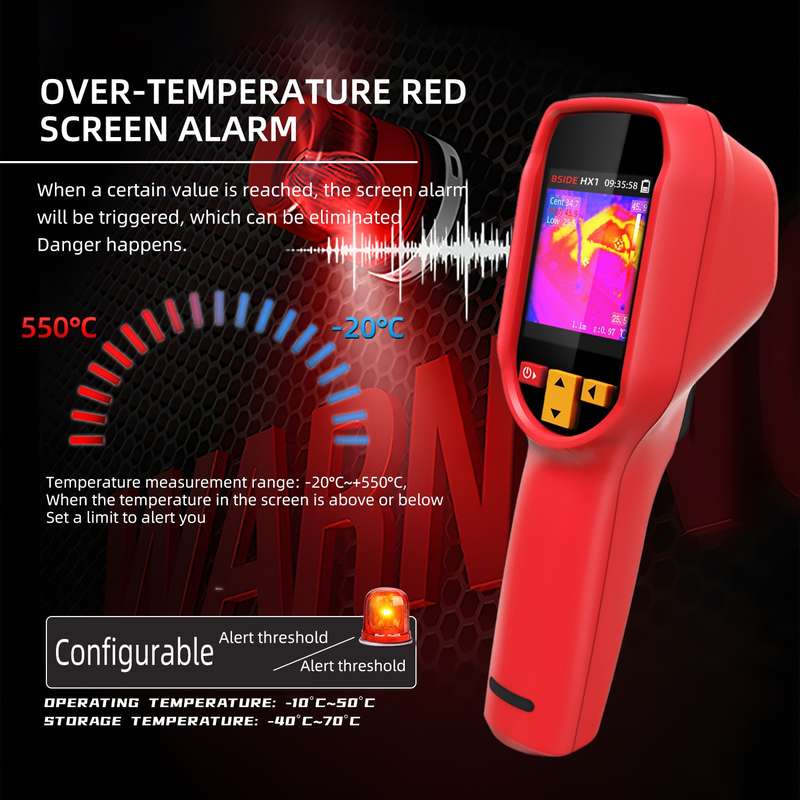 BSIDE HX1 Handheld Thermal Imaging Device Power Non-Contact Thermometer