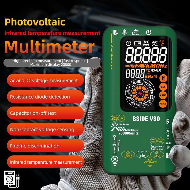 BSIDE V30 Intelligent Colorful Screen PV Multimeter Infrared Thermometer