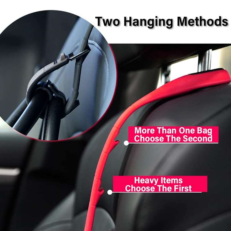 Adjustable Silicone Car Seat Back Storage Hook(Brown)