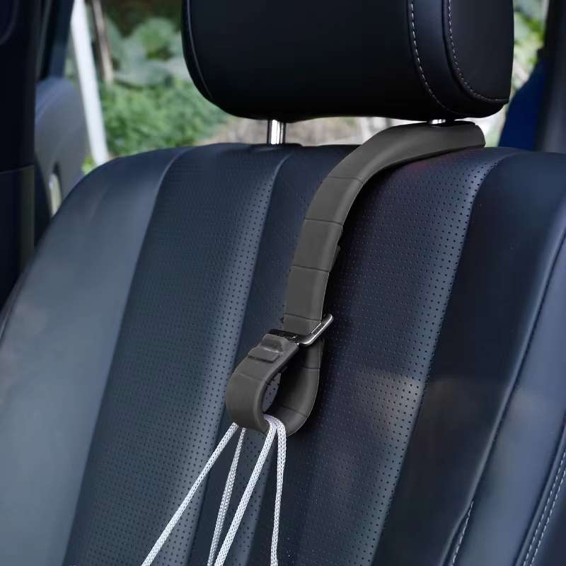 Adjustable Silicone Car Seat Back Storage Hook(Brown)