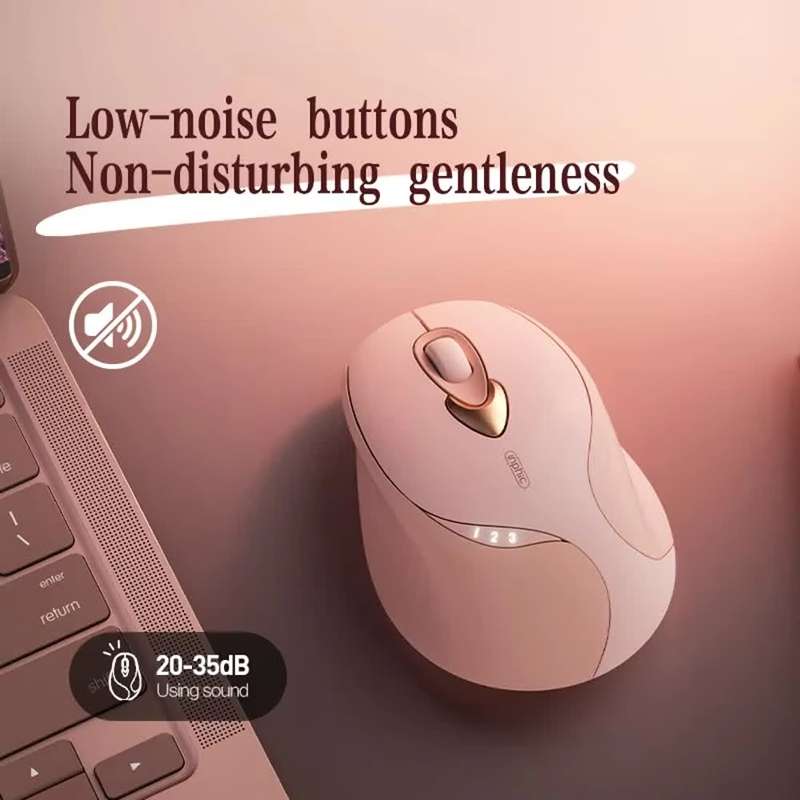Inphic M8P 2.4G Wireless Mouse USB Mute Charging Girls Office Portable Ergonomic Mouse With Power Di