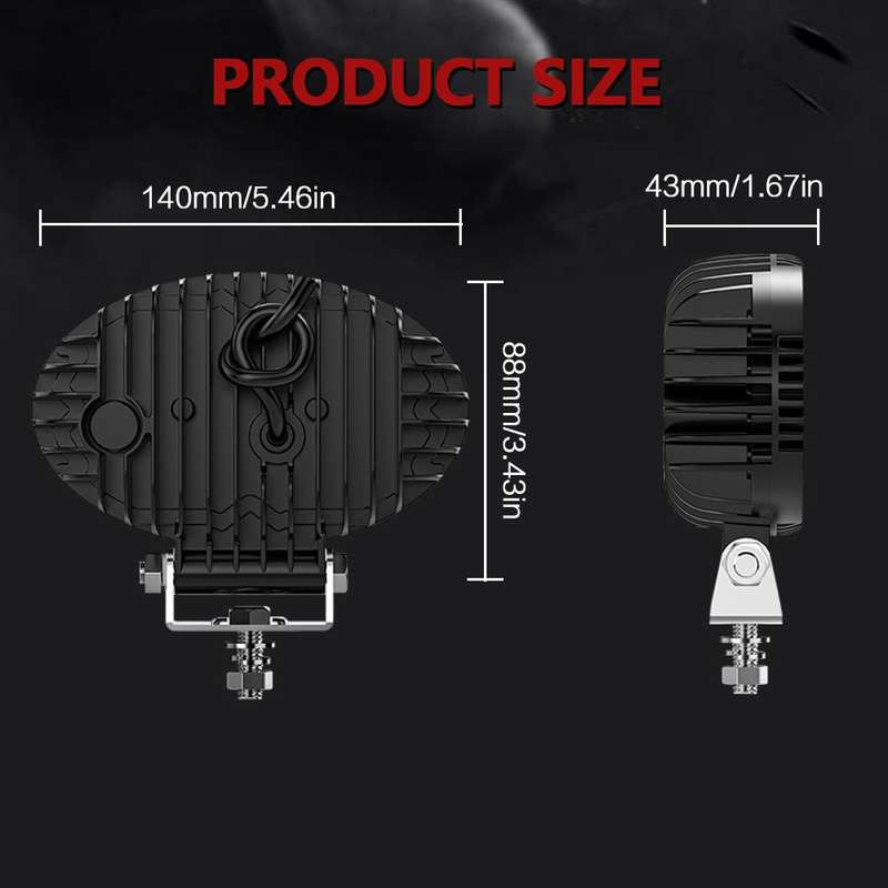 5.5 Inch Elliptical Hybrid Luminous Seagull Angel Eye Car Work Light(X17)