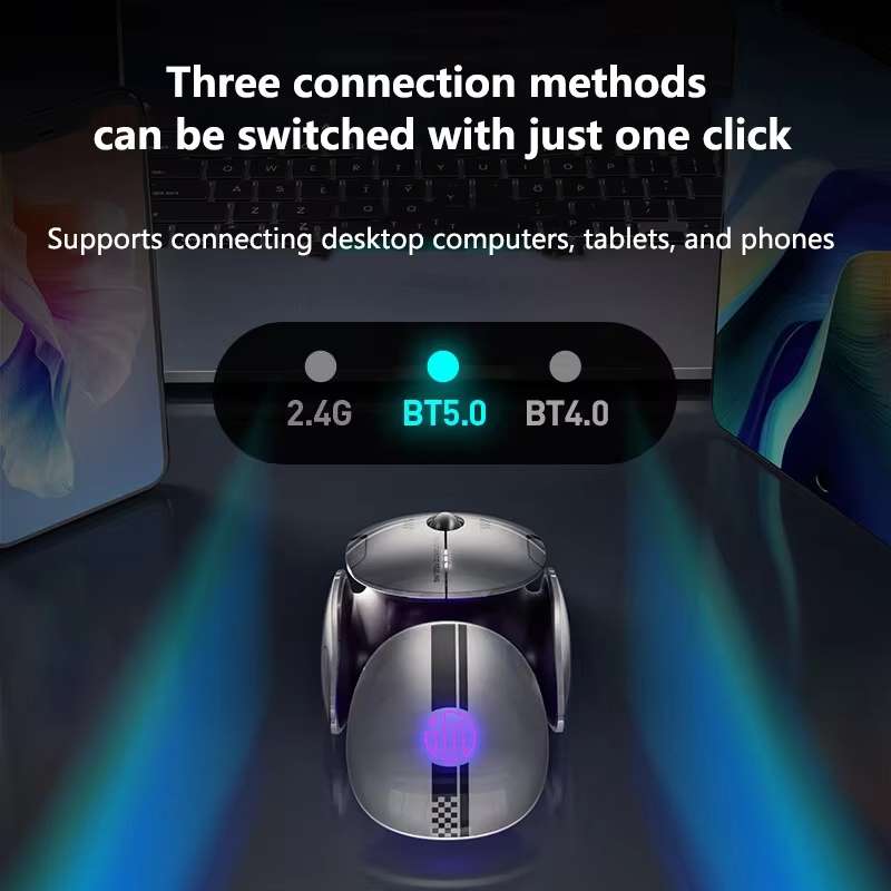 Inphic X2 Bluetooth Wireless Mouse Tri-Mode Silent Rechargeable Office Gaming Laptop Mouse(Liquid Me