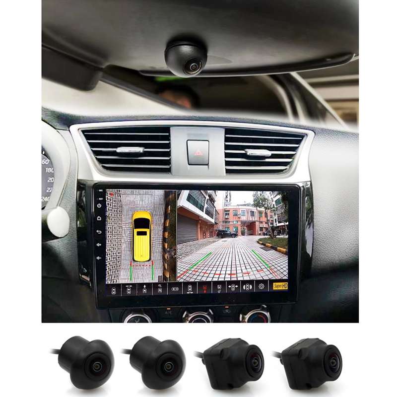 3D AHD1080P Switch 720P 360 Degree Panoramic Camera Imaging System Vehicle Camera(Cross-border Versi