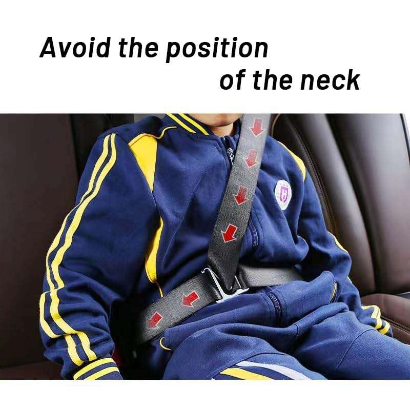 Child Car Seat Belt Adjustment Buckle Fixed Limiter(Iron Gray)