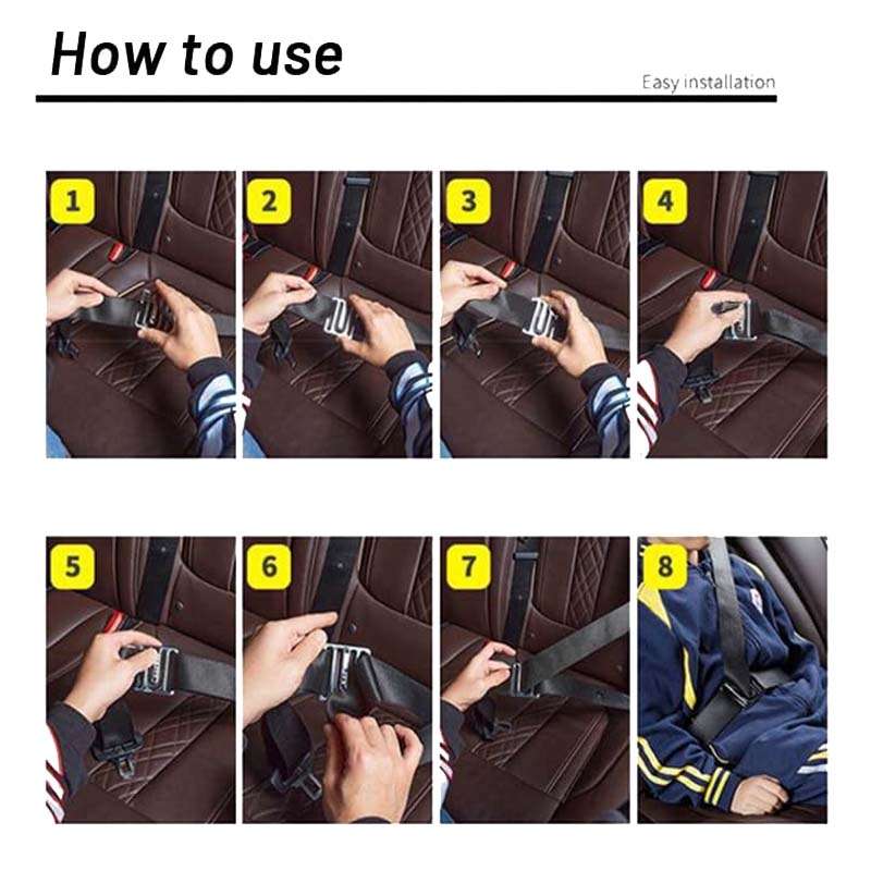 Child Car Seat Belt Adjustment Buckle Fixed Limiter(Iron Gray)