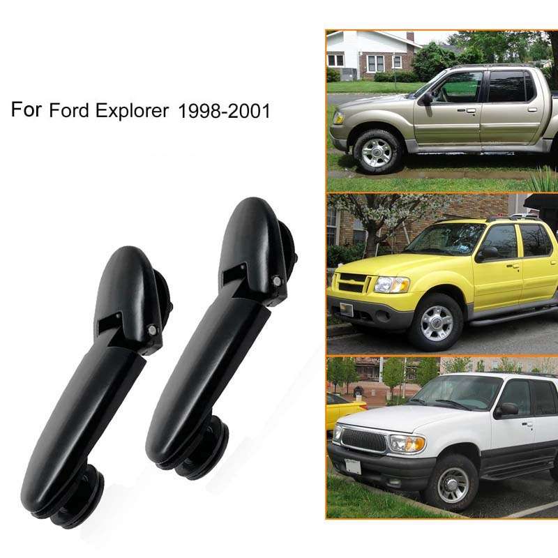 1pair Vehicle Door Handle Hinges For Ford Explorer 1998-2001, Size: 926-132(Black)