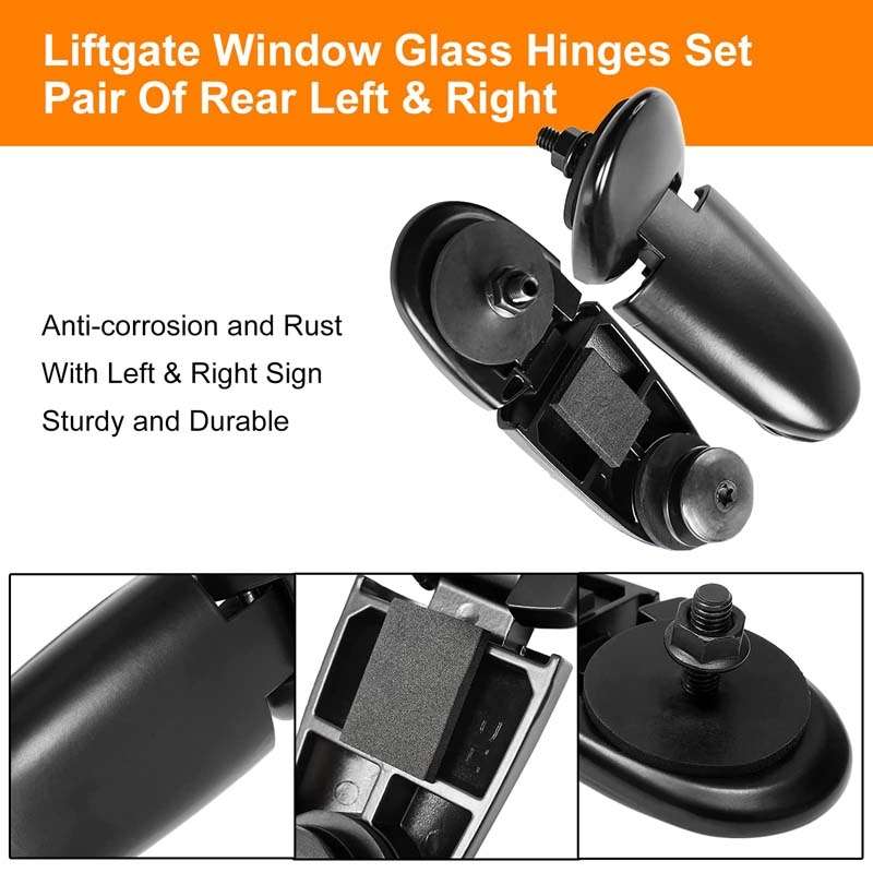 1pair Vehicle Door Handle Hinges For Ford Explorer 1998-2001, Size: 926-132(Black)