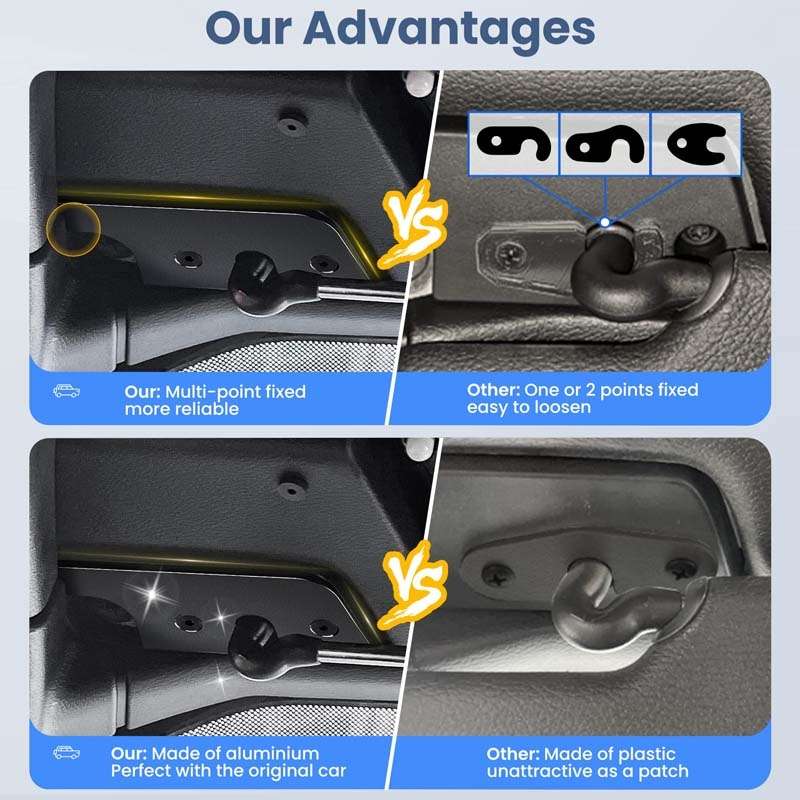 Car Sun Visor Repair Kit For Jeep Wrangler JK2018 / Wrangler 2018-2023 / Gladiator 2020-2023(Black)