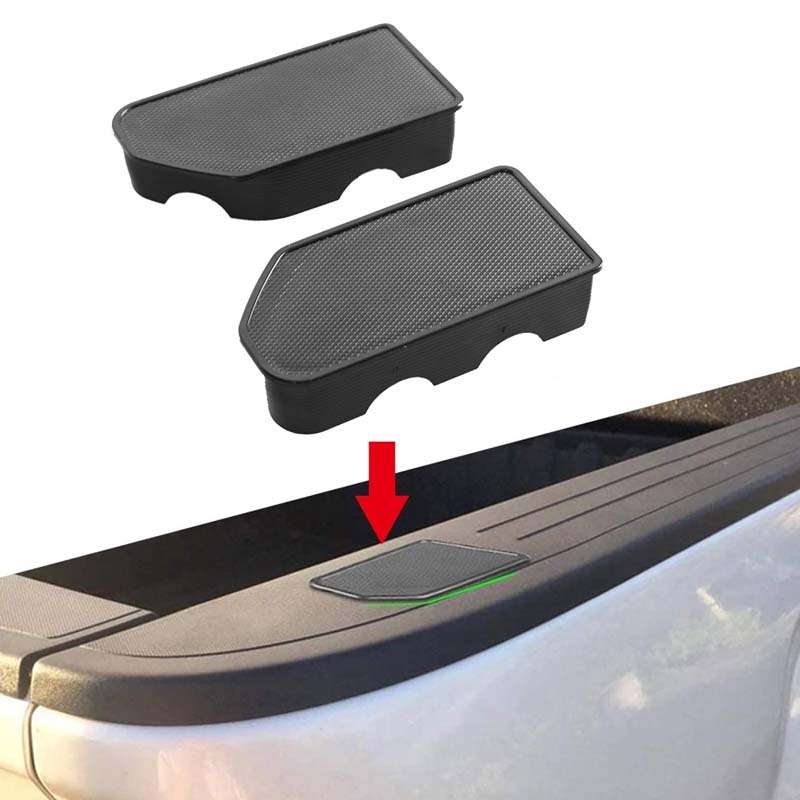 1pair Rear Tailgate Hole Plug Cover Modification Accessories For Chevrolet Silverado 2019-2021(Black