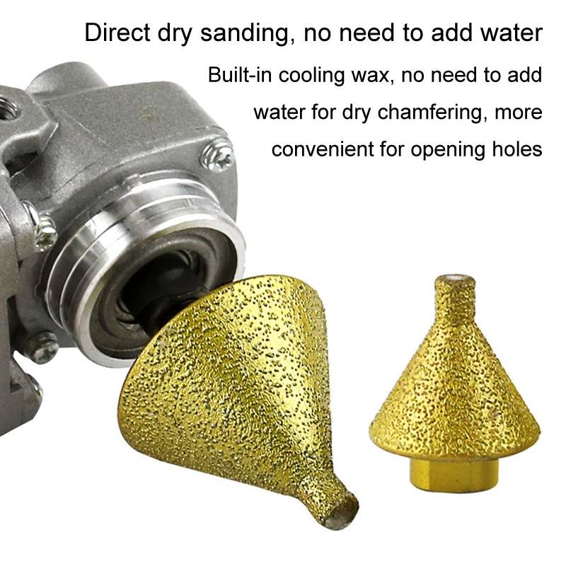 Diamond Chamfering Machine Conical Grinding Bit Tile Marble Quartz Drilling Hole Reamer Angle Grinde