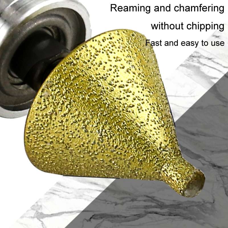 Diamond Chamfering Machine Conical Grinding Bit Tile Marble Quartz Drilling Hole Reamer Angle Grinde
