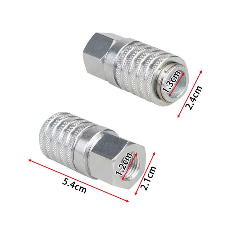 PD242 Series PD Steel Hydraulic Test Port And Diagnostic Equipment Quick Connect Coupler(Silver)