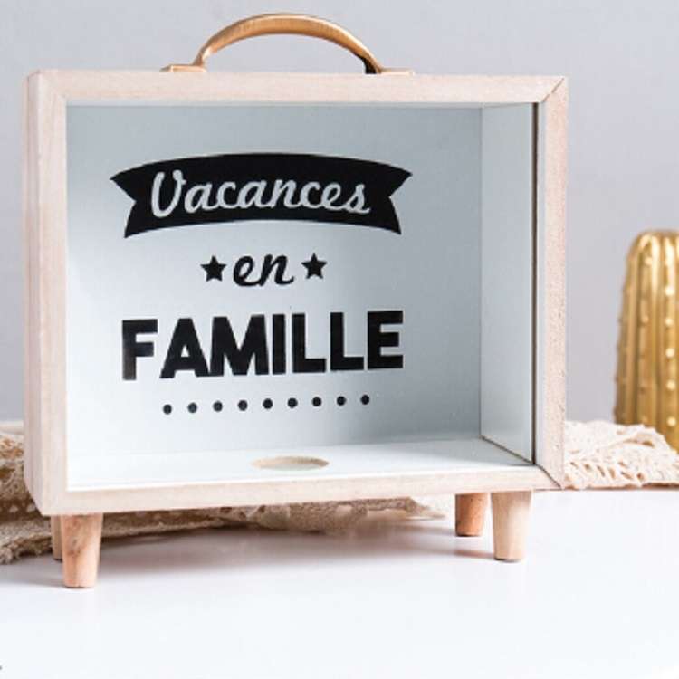 Creative Wooden Art Fresh Piggy Bank Bedroom Desktop Decoration Ornaments Sundries Storage Box, Styl