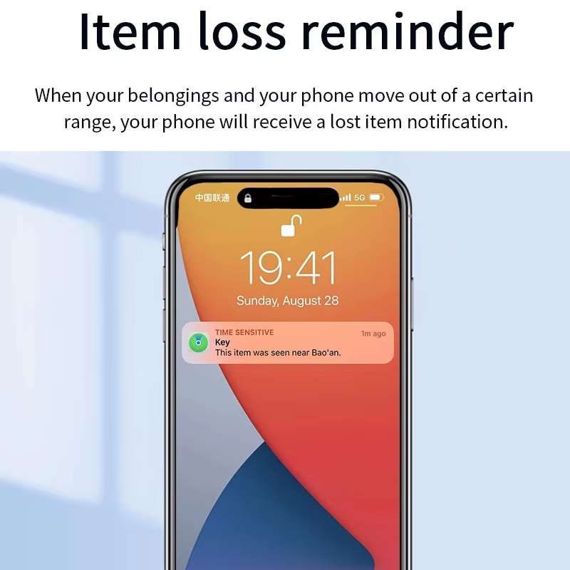 Smart Tracker Tag Anti-Lost Key Finder Works With Find My App(Silver)