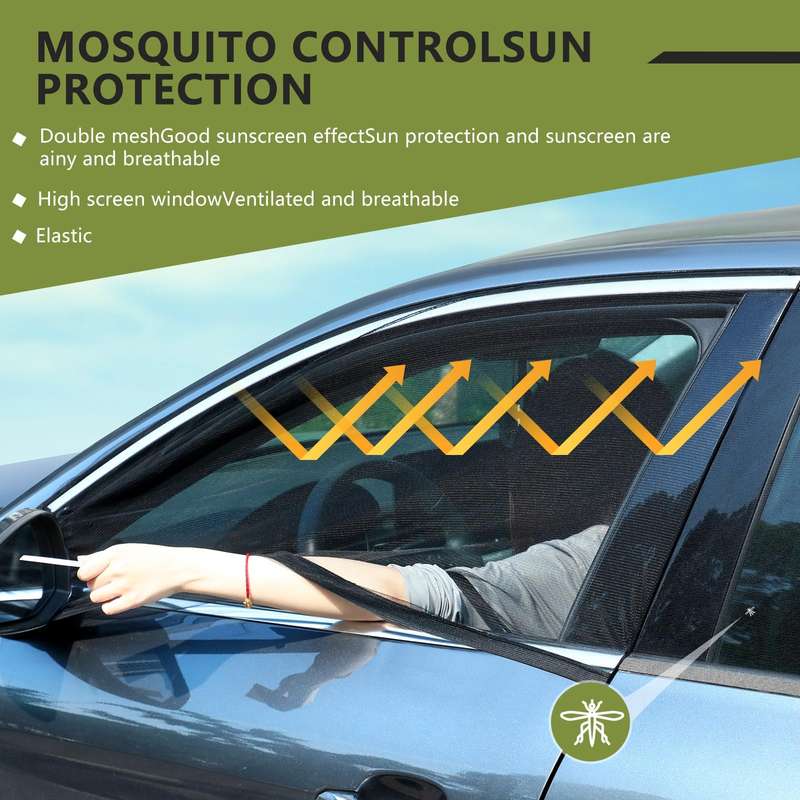 Car Rear Trunk Ventilation Shade Anti-mosquito Screen Cover, Size: L(Set)