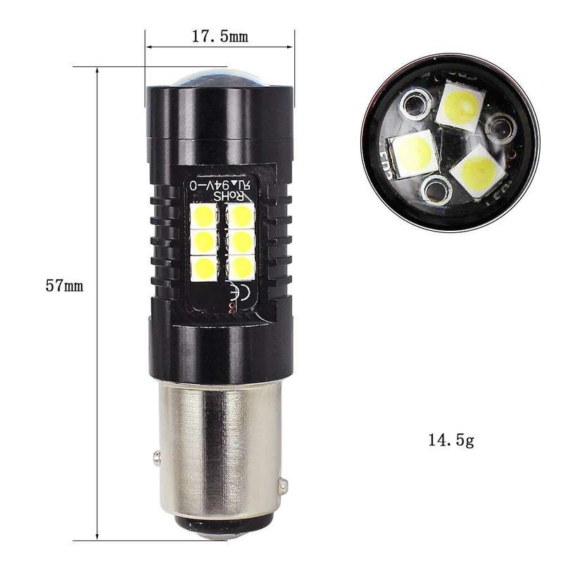 1pair Automotive High-power LED White Light Fog Lamp(1157 BAY15D)