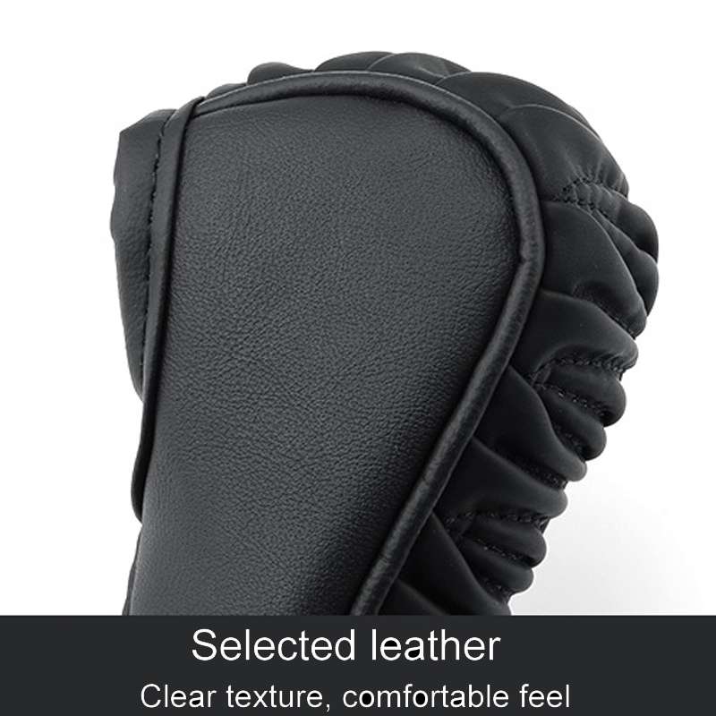 Car Universal Leather Gear Sleeve Breathable Gearshift Cover, Style: T Type Yellow