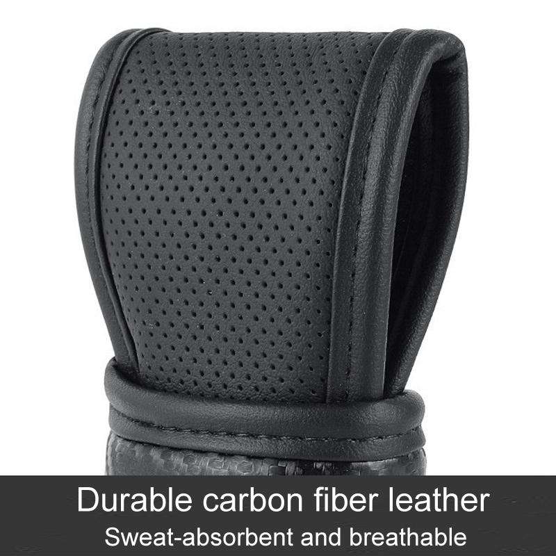 Car Automatic Universal Perforated Breathable Cowhide Side Opening Shift Cover, Style: A-Wine Red