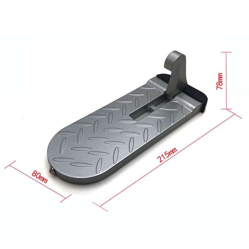 Car Extension Assisted Boarding Hooks Footrests(Silver)