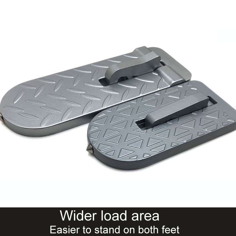 Car Extension Assisted Boarding Hooks Footrests(Silver)