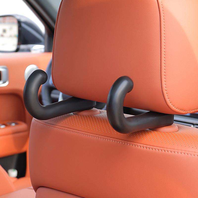 1pair Car Rear Seat Concealed Hook(Black)