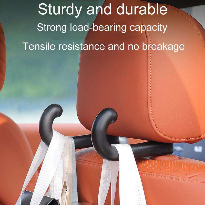 1pair Car Rear Seat Concealed Hook(Black)